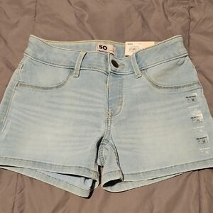 SO Girls Light Blue Jean Shorts
